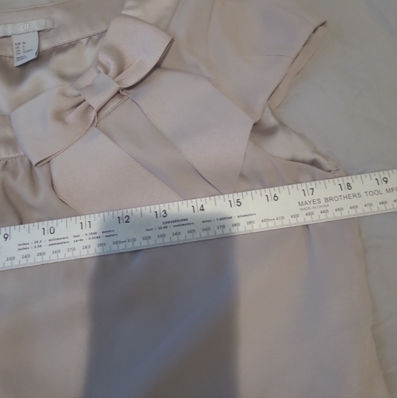 H&M Women's Sz 6 Taupe Grey shift dress with satin trim event party career work - Picture 7 of 9